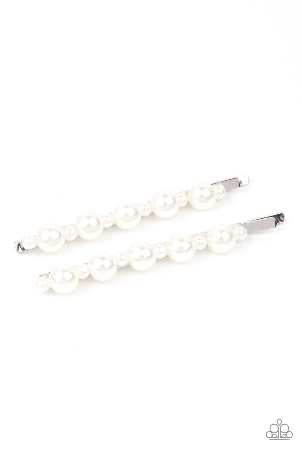 Put a Pin In It - White - Paparazzi Hair Clip