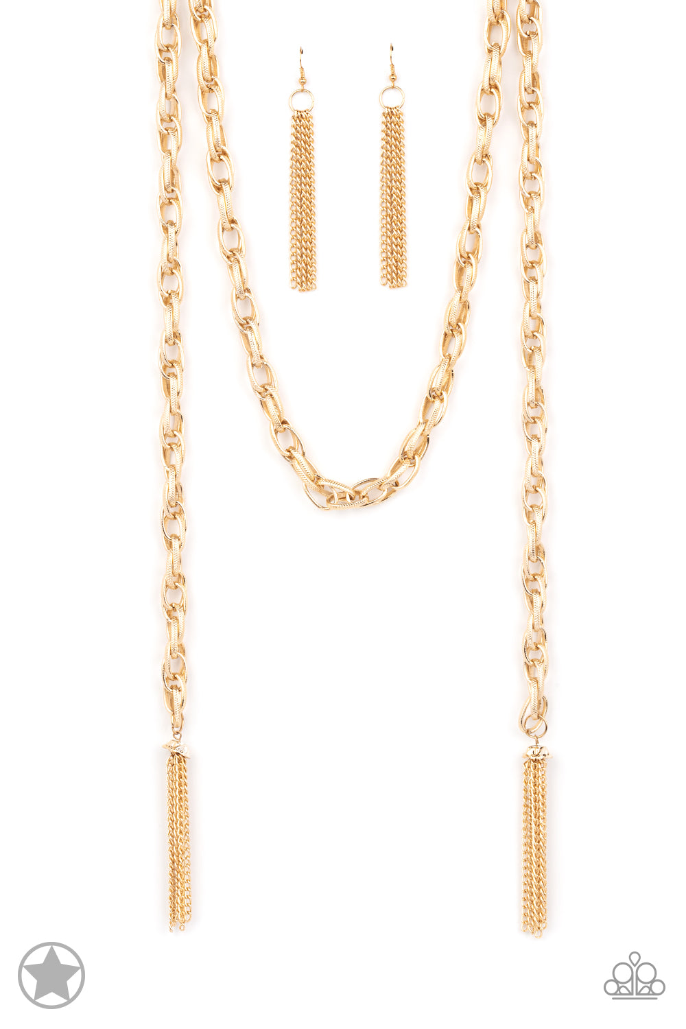SCARFed for Attention - Gold - Paparazzi Necklace
