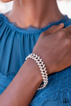 Load image into Gallery viewer, Sieze the Sizzle - White - 2022 August Paparazzi Life of the Party Bracelet
