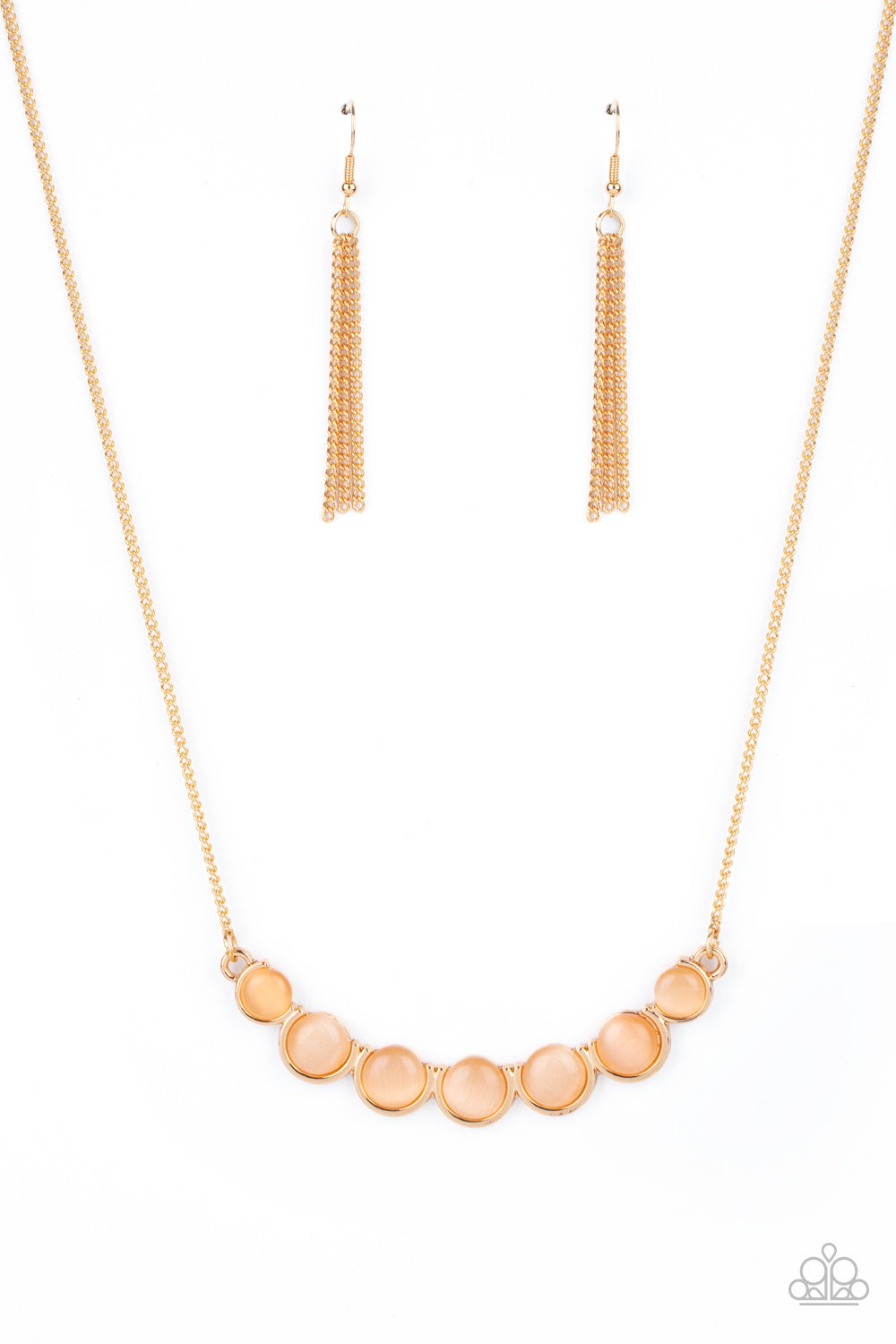 Serenely Scalloped - Gold - Paparazzi Necklace