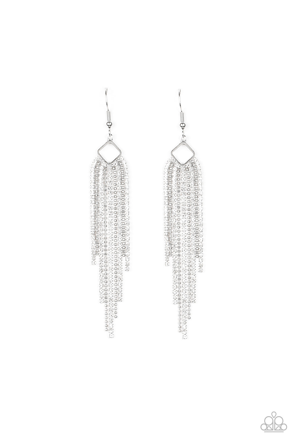 Singing in the REIGN - White - Paparazzi Earring