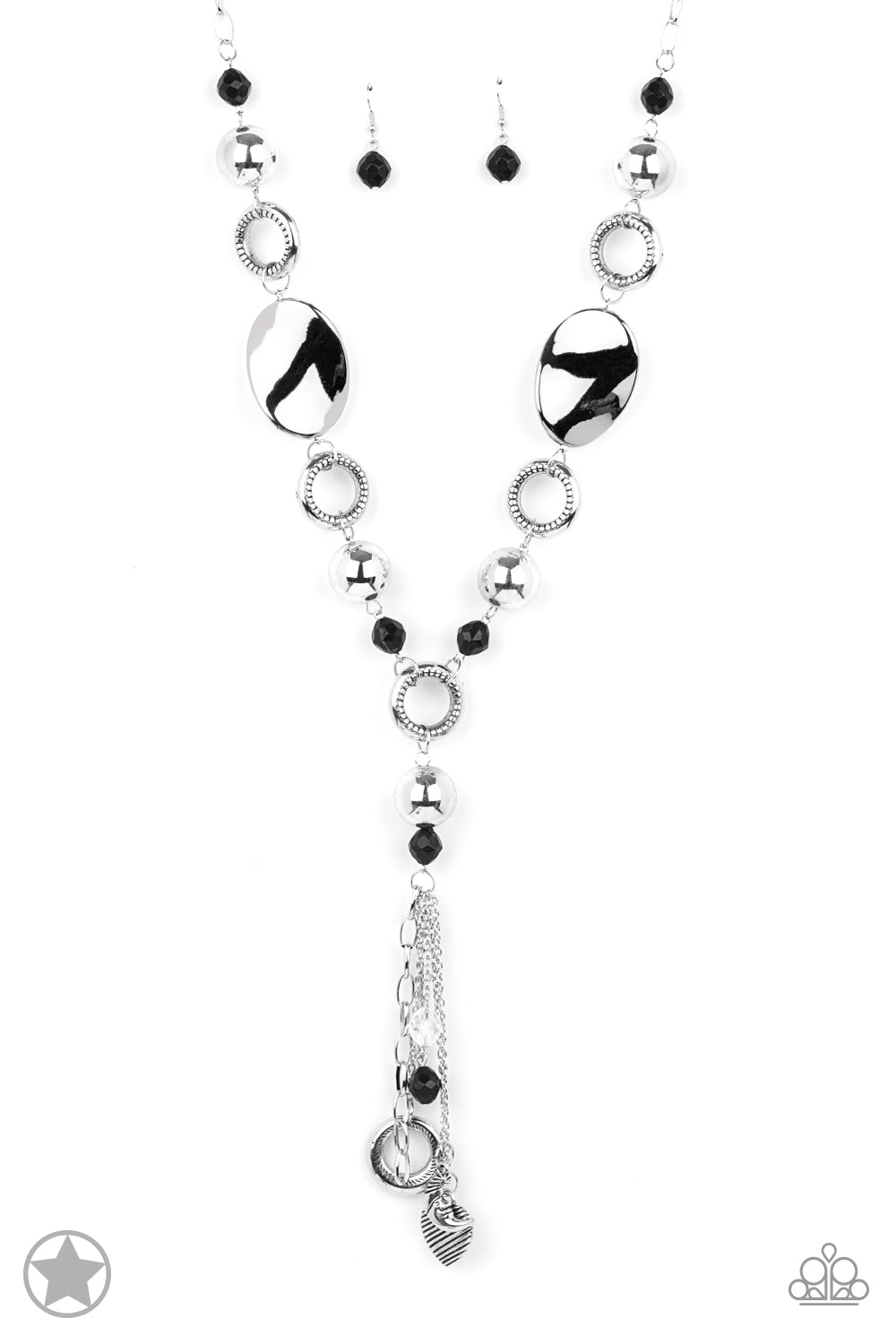 Total Eclipse of the Heart - Silver - Paparazzi Blockbuster Necklace
