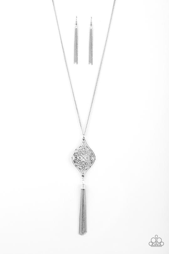 Totally Worth the TASSEL - Silver - Paparazzi Necklace