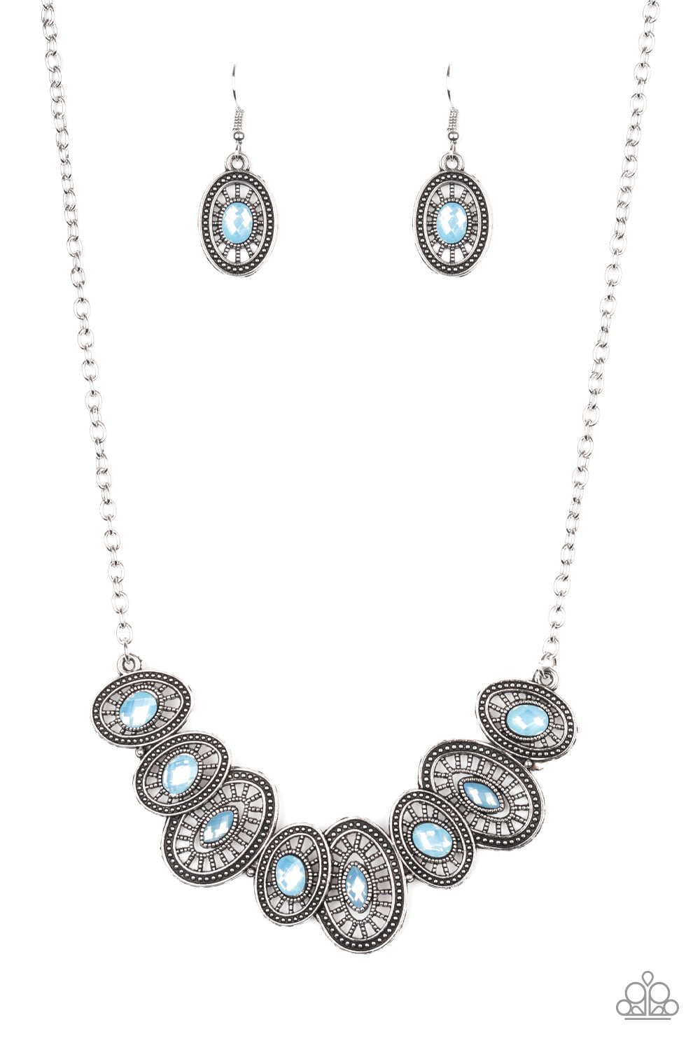 Trinket Trove - Iridescent Blue - Paparazzi Necklace