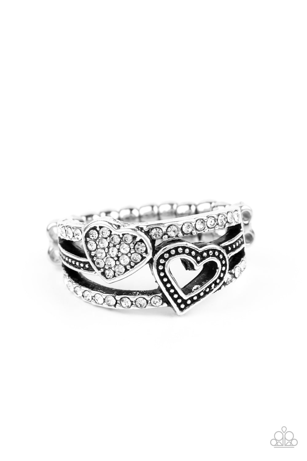 You Make My Heart BLING - White - Paparazzi Ring