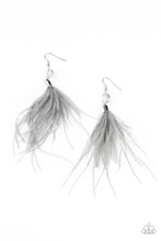 Load image into Gallery viewer, Feathered Flamboyance - Silver - Paparazzi Earring
