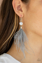 Load image into Gallery viewer, Feathered Flamboyance - Silver - Paparazzi Earring
