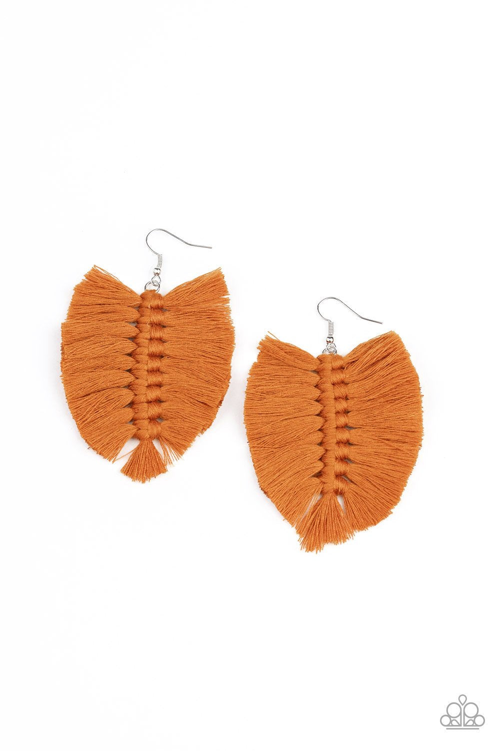 Knotted Native - Brown - Paparazzi Earring